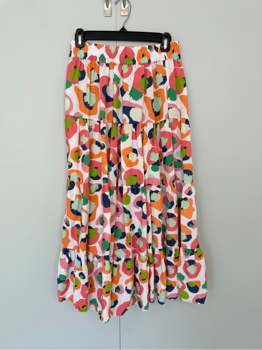 EMILY MCCARTHY Women’s Linen Blend Pull On Tiered Skirt